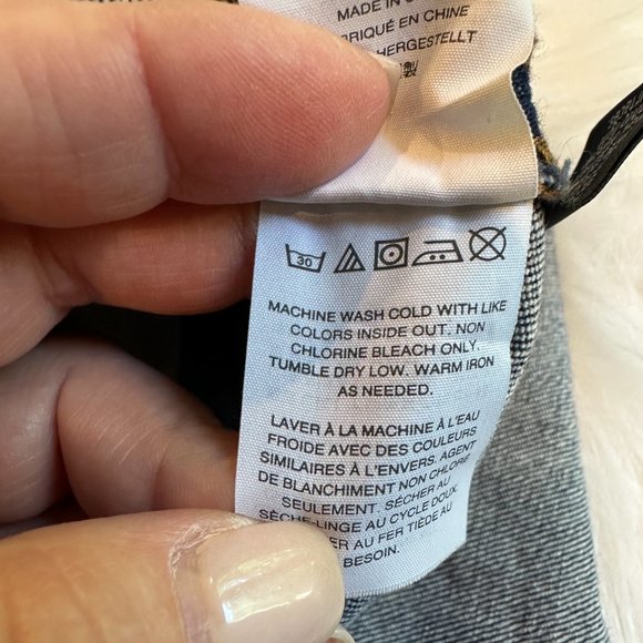 Madewell Skirt Denim Jean Mini Stretch Raw Step-Hem Edition Preppy Sz 24 #J2735 - Picture 13 of 13